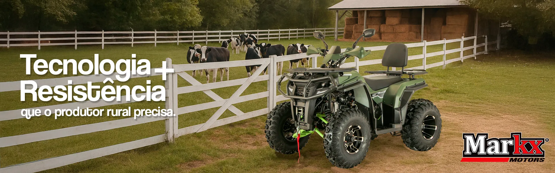 Tecnologia + resistência que o produtor rural precisa: quadriciclo utilitário Markx no campo